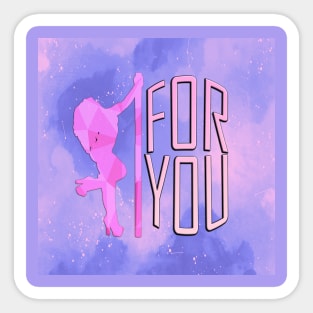 Pole dance for you in pink for women Sticker